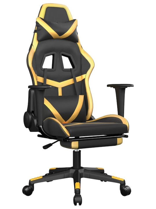 vidaXL 3143678 Gaming Chair with Footrest Black...