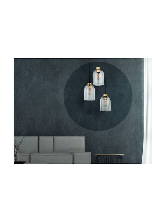 TK Lighting Satipo Pendant Light Honey Bell with Socket E27 14.5x160cm