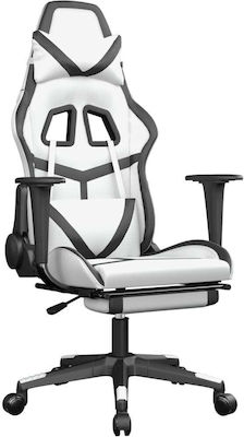 vidaXL 345443 Gaming Stuhl mit Fußstütze White / Black