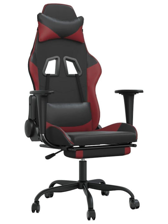 vidaXL 3143660 Gaming Chair with Footrest Black / Burgundy