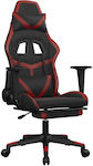 vidaXL 3143683 Gaming Chair with Footrest Black / Burgundy