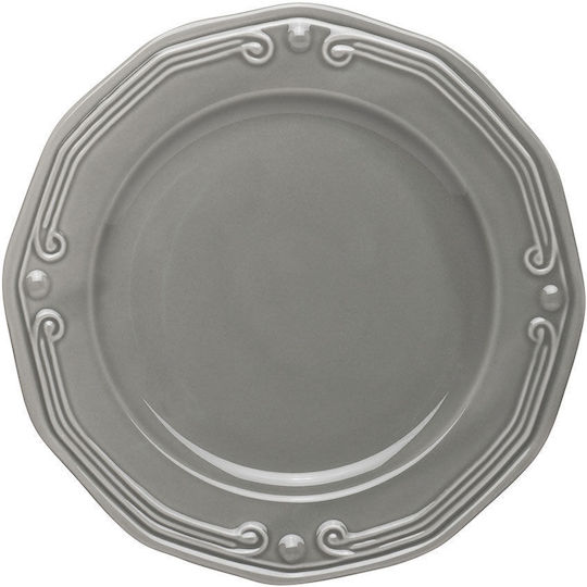 Estia ATHÉNÉE Plate Desert made of Porcelain Gray with Diameter 20cm