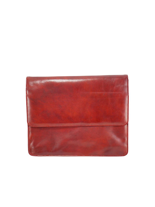 Leather hand briefcase 206 RED RED RED