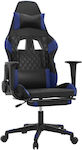 vidaXL 345522 Gaming Chair with Footrest Black / Blue