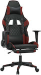 vidaXL 345529 Gaming Chair with Footrest Black / Burgundy