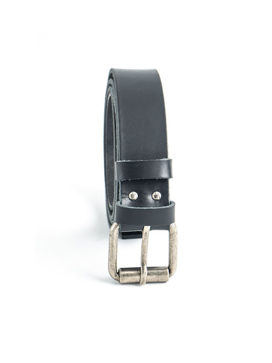 Handmade Leather Belt 4cm RETRO BLACK