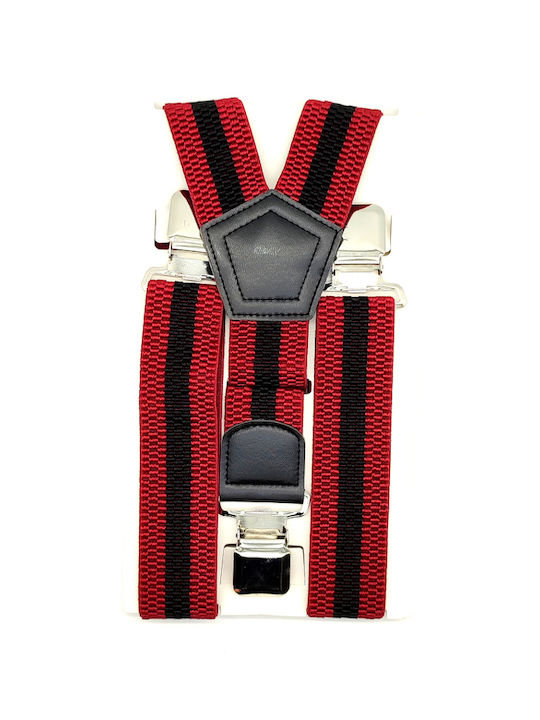 WIDE STRAPS IN BLACK AND RED COLOR 4CM - T137