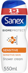 Sanex Biome Protect Sensitive Κρεμώδες Αφρόλουτρο 2x550ml