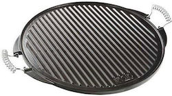 Vaello Baking Plate Double Sided with Cast Iron Flat & Grill Surface 32x32cm