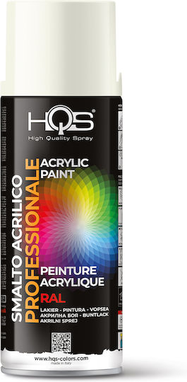 HQS Σπρέι Βαφής Ακρυλικό Λευκό RAL 9010 400ml