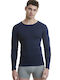 Walk Men's Long Sleeve Undershirt Navy Blue W1980-03