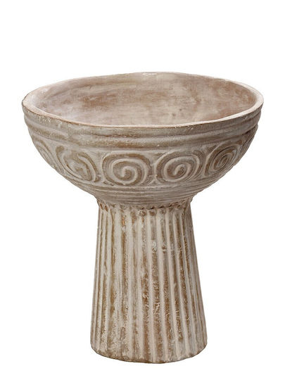 Espiel Terracota Dekorative Schüssel Lehm Sockel Coffee 23cm 1Stück