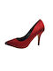 Women's red suede pump