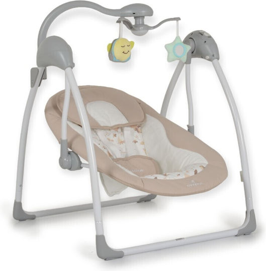 Cangaroo Elektrisch Baby Relax Schaukel Jessica mit Musik und Vibration Beige für Kind bis 9kg
