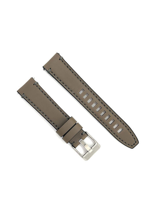 Diloy Straps Leather Strap Gray 24mm