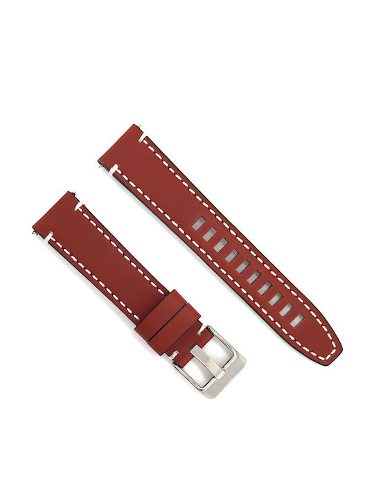 Diloy Straps Δερμάτινο Λουράκι Καφέ 24mm