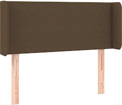 vidaXL Fabric Bed Headboard Dark Brown 103x88cm