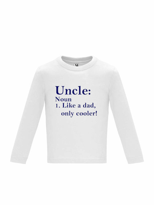 Kids Long Sleeve "Uncle Definition", White