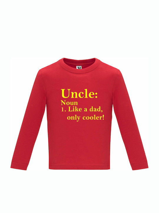 Baby Long Sleeve "Uncle Definition", Red