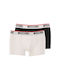 Moschino Men's Boxer Contrast Jacquard Logo Band - Double Pack White-Black