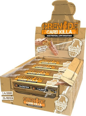 Grenade Carb Killa Proteinriegel mit 3% Protein & Geschmack Karamellchaos 12x60gr