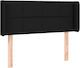 vidaXL Fabric Bed Headboard Black 103x88cm