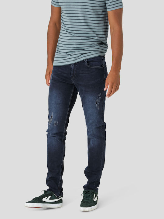 Marcus Ανδρικό Denim Cutler Ripped 2166 Slim Fit Σκούρο Μπλε