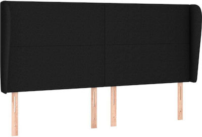 vidaXL Bed Headboard made of Fabric in Black Color 203x23x118cm