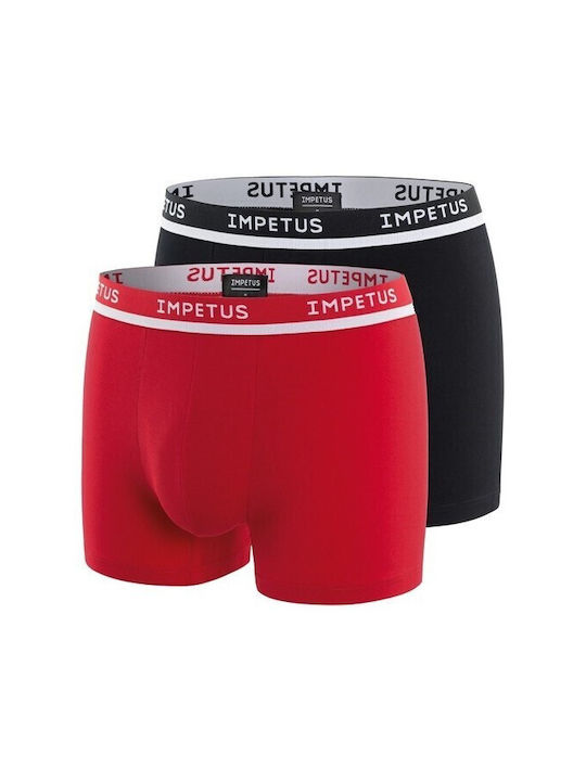 IMPETUS Men's Boxershorts 2Pack Erhältlich in 3 Farben, Farbe Rot