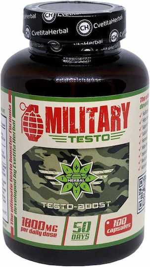 Cvetita Herbal Military Testo 900mg Специална Хранителна Добавка за Подсилване на Тестостерона 100 Капсули