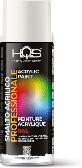 HQS Σπρέι Βαφής Ακρυλικό Λευκό RAL 9016 400ml
