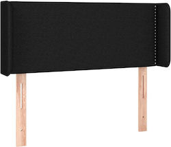 vidaXL Fabric Bed Headboard Black 103x88cm