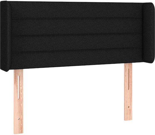 vidaXL Fabric Bed Headboard Black 103x88cm