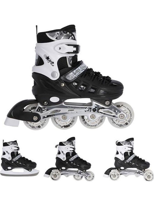 Nils NH 10905 Inline Αυξομειούμενα Rollers Μαύρα Παιδικά