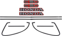 ADHESIVE SET HONDA C50 12V RED