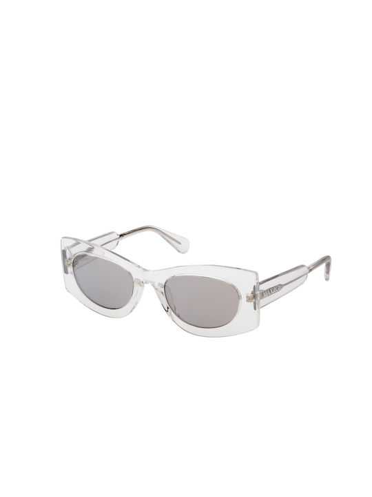 Max & Co Women's Sunglasses with Transparent Acetate Frame and Gray Lenses MO0068 26C