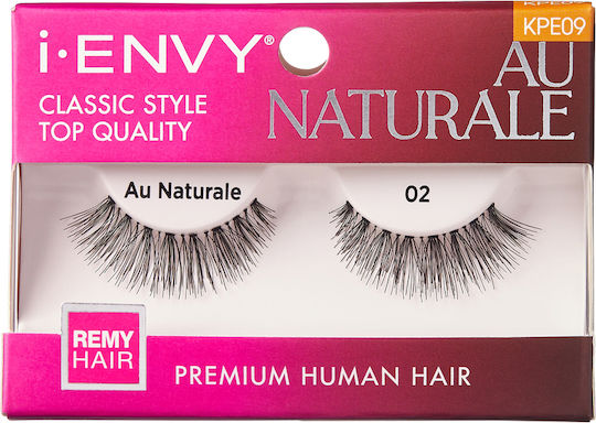 Kiss Premium Human Hair Βλεφαρίδες Μαύρες Au Naturale 02