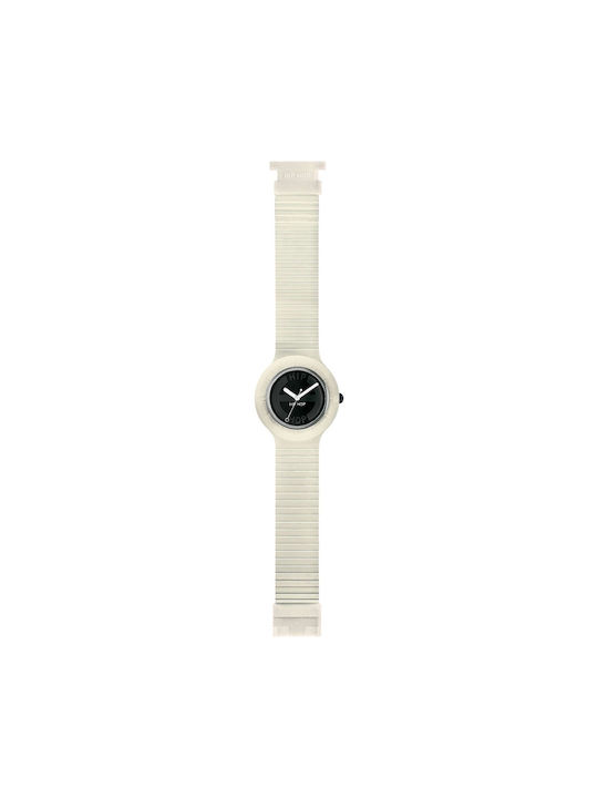 HipHop Hero 35 Watch with White Rubber Strap