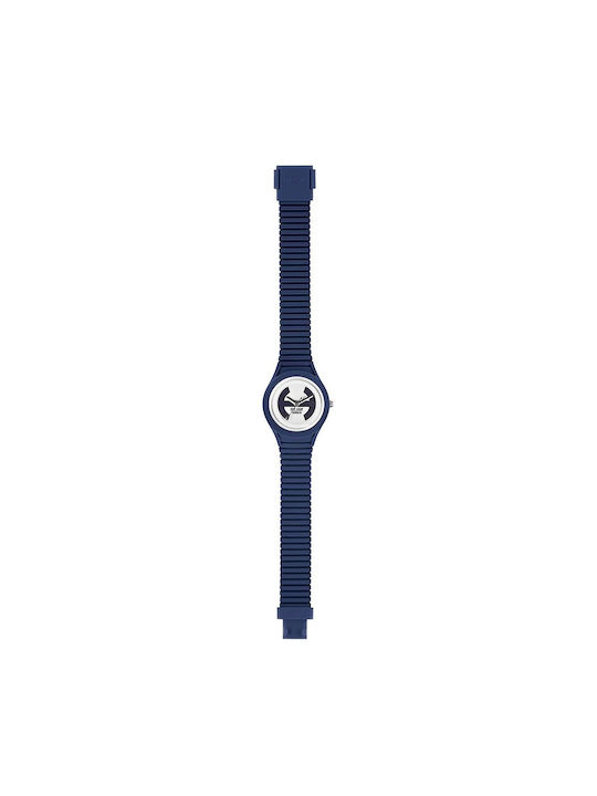 HipHop Solare Ρολόι με Καουτσούκ Λουράκι σε Navy Μπλε χρώμα