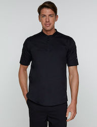 Ayo Blouse Chef Microfiber Male Black with Short Sleeve 22CBU1