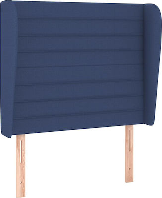 vidaXL Bed Headboard made of Fabric in Blue Color 93x23x118cm