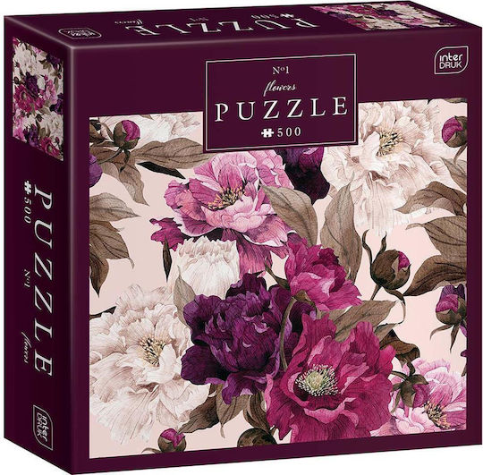 Puzzle Roșu Flori Nr 1 2D 500 Piese