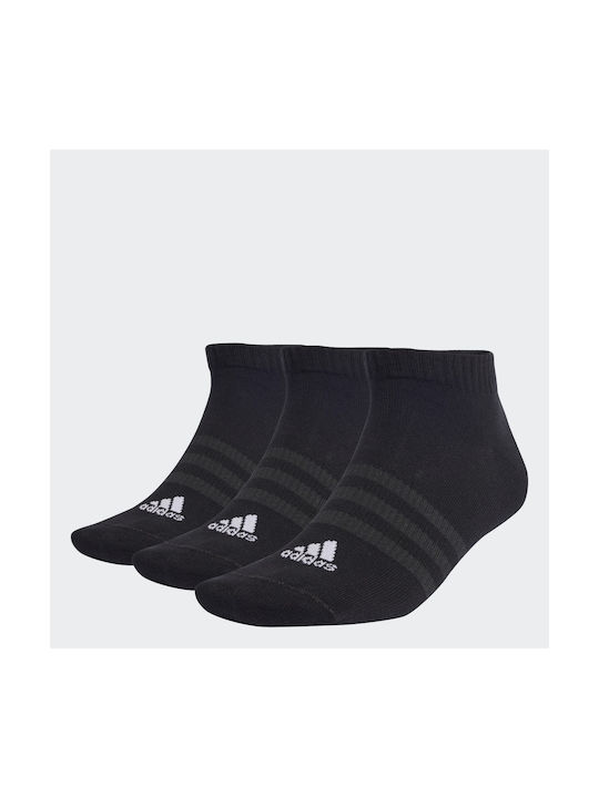 Adidas Thin Light Αθλητικές Κάλτσες Μαύρες 3 Ζεύγη