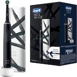 Oral-B Pro 3 3500 Design Edition Ηλεκτρική Οδοντόβουρτσα με Χρονομετρητή, Αισθητήρα Πίεσης και Θήκη Ταξιδίου σε Μαύρο χρώμα