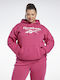 Identity Plus Size Γυναικείο Φούτερ με Κουκούλα Semi Proud Pink
