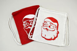 Decorative Bag Red 30x25cm Santa Claus with String 25x30cm