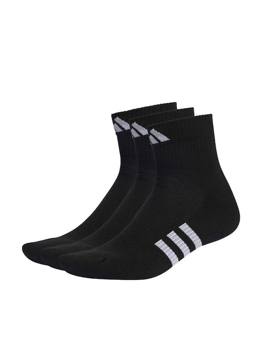 adidas PRF Cush Mid Running Κάλτσες Μαύρες 3 Ζεύγη