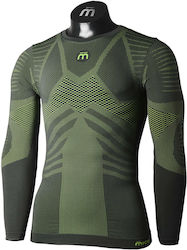 MICO 1431 Extra Dry Skintech - Men's long sleeves round neck Underwear - Green Prato