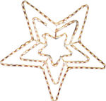 TRIPLE STAR, 2.70m LUMINĂ, monococă, cu program, ALBĂ CALDĂ, 70x70cm, IP44
