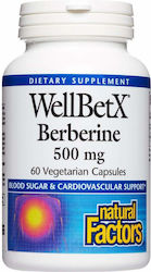 Natural Factors WellBetX Berberine 500мг 60 вег...